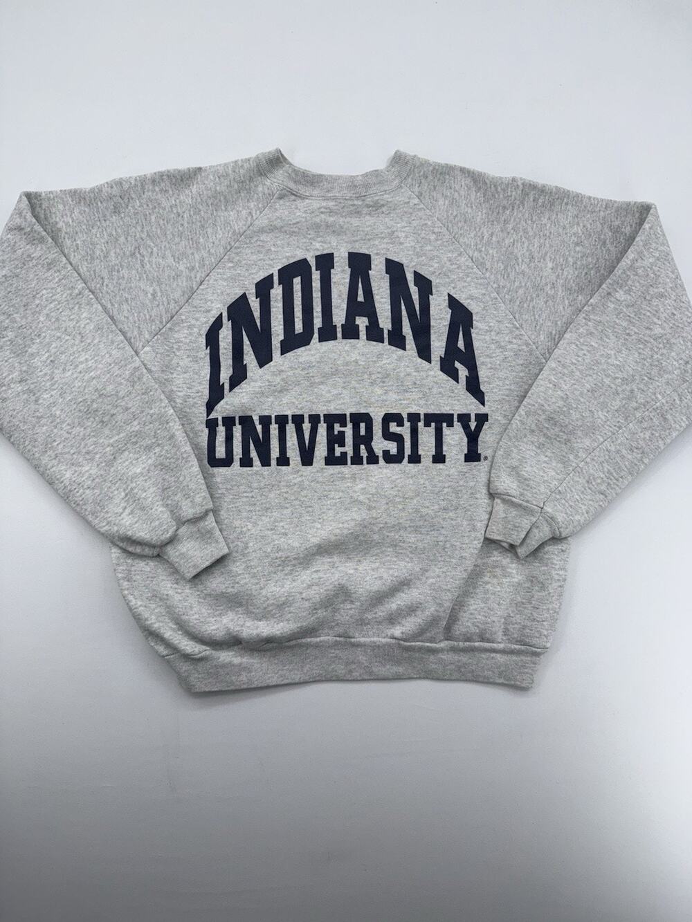 Indiana University Sweatshirt Mens XLarge Gray Hanes Sportswear